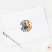 Wetenschap gebeurt ronde sticker (Envelop)