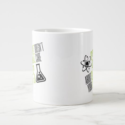 Wetenschap geeft er niets om extra grote mok (Voorkant)