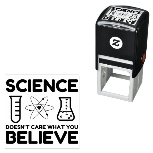 Wetenschap geeft niet om wat je gelooft zelfinktende stempel (In situ)