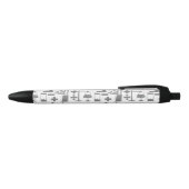 Wetenschap Geek Nerd Patroon Zwarte Inkt Pen (Bovenkant)