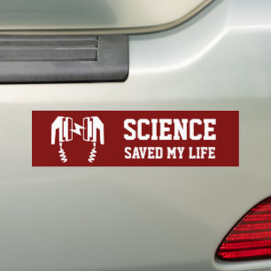 Wetenschap heeft mijn leven gered bumpersticker