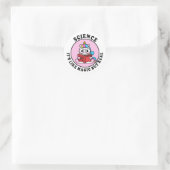 Wetenschap, het is als magie maar echt ronde sticker (Tas)