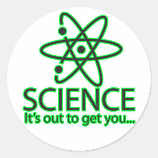 Wetenschap, het is uit om je... ronde sticker