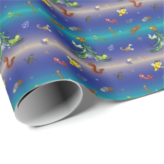 Wetenschap, Insect Bug Lover kerstboom Cadeaupapier (Rol Hoek)