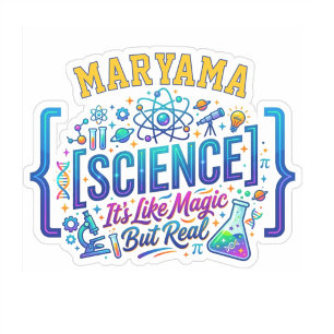 Wetenschap is als magie, maar dan echt   naam doce sticker