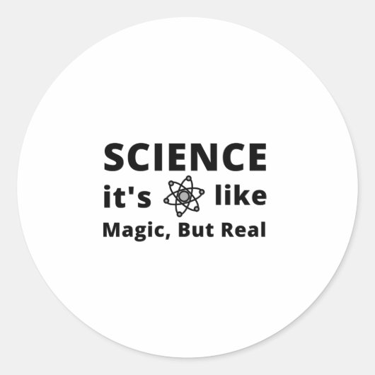 Wetenschap is als Magisch, maar echt Ronde Sticker (Voorkant)