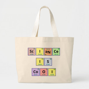 Wetenschap is cool grote tote bag