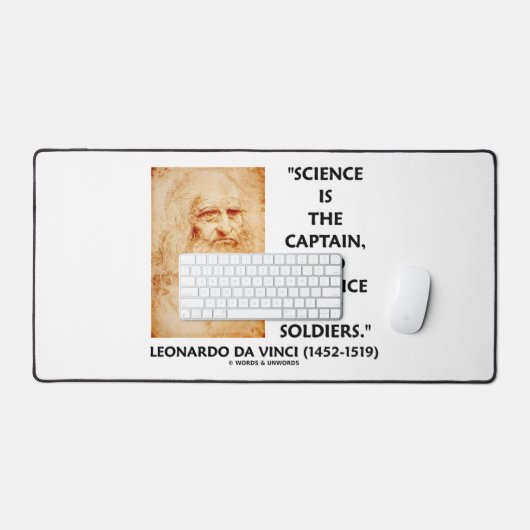 Wetenschap is de kapitein praktijk Soldaten da Vin Bureaumat (Keyboard & Muis)