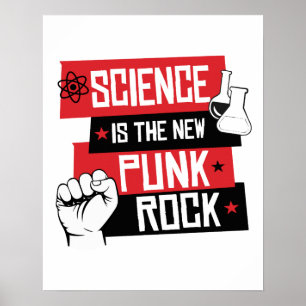 WETENSCHAP IS DE NIEUWE PUNK ROTS POSTER