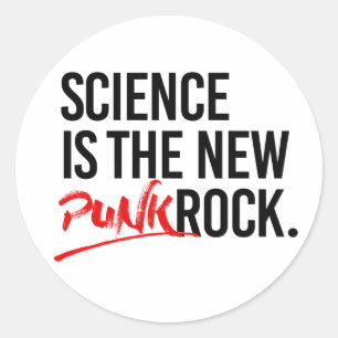 Wetenschap is de nieuwe punk rots ronde sticker