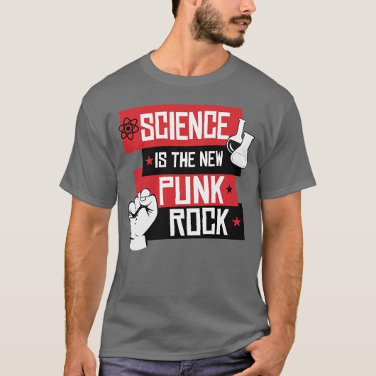 Wetenschap is de nieuwe punk rots t-shirt (Voorkant)