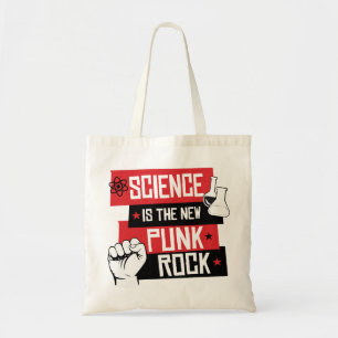 Wetenschap is de nieuwe punk rots tote bag