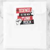 Wetenschap is de nieuwe punk rots vierkante sticker (Tas)