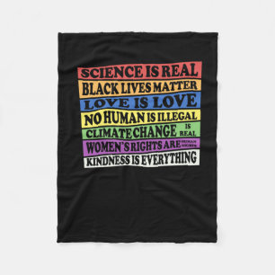 Wetenschap Is Echt - Black Lives - Liefde Is Liefd Fleece Deken