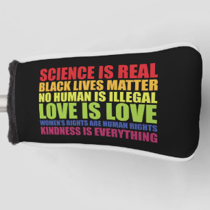 Wetenschap is echt Black Lives Matter LGBT Pride Golfheadcover