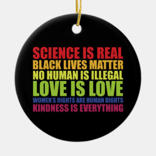 Wetenschap is echt Black Lives Matter LGBT Pride Keramisch Ornament