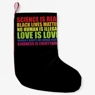 Wetenschap is echt Black Lives Matter LGBT Pride Kleine Kerstsok