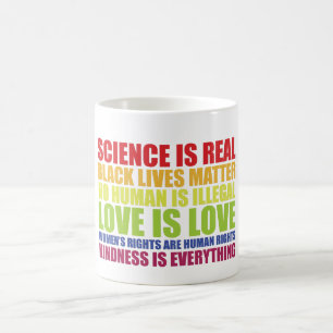 Wetenschap is echt Black Lives Matter LGBT Pride Koffiemok