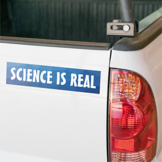 Wetenschap is echt blauw Geometric Bumpersticker (Op Truck)
