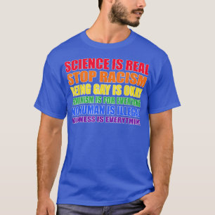 Wetenschap is echt een stopper is oké feminisme lb t-shirt