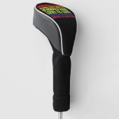 Wetenschap is echt een zwarte zaak LGBT Pride Golfheadcover (Schuin)