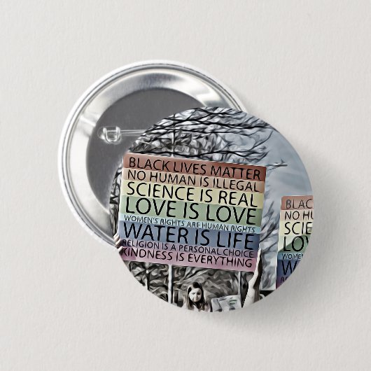 Wetenschap is echt ronde button 5,7 cm (Voorkant /achterkant)