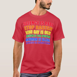 Wetenschap is echt stopcontact is oké feminisme lg t-shirt