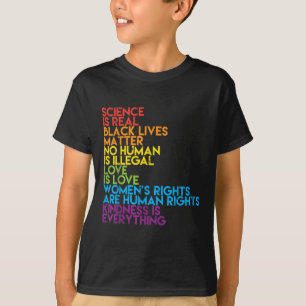 Wetenschap Is Echt Zwart Leeft Regenboog LHBT Prid T-shirt