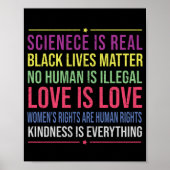 Wetenschap is echt zwart leven poster (Voorkant)
