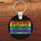 Wetenschap is echt zwart leven sleutelhanger (Voorkant)