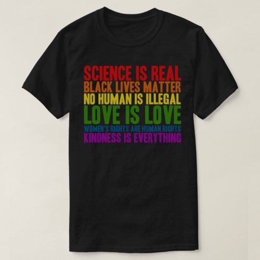 Wetenschap is echt zwart, materie T Shirt (Design voorkant)