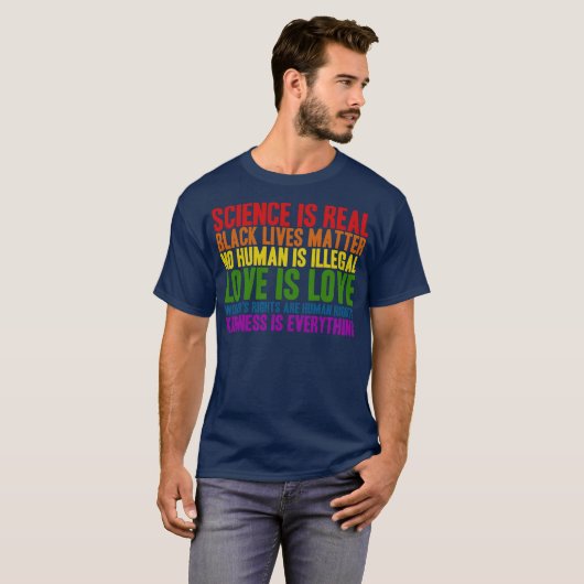 Wetenschap is echt zwart, materie T Shirt (Voorkant volledig)