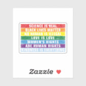 Wetenschap is echt - zwarte levende materie sticker (Vel)