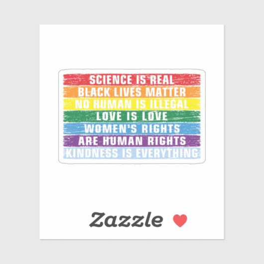 Wetenschap is echt - zwarte levende materie sticker (Vel)