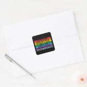 Wetenschap is echt - zwarte levende wezens op het  vierkante sticker (Envelop)