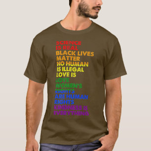 Wetenschap is een echte zwarte levensmaterie Pride T-shirt