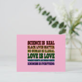 Wetenschap is een echte zwarte levenszaak briefkaart (Staand voorkant)