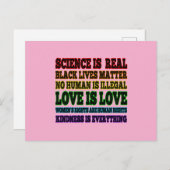 Wetenschap is een echte zwarte levenszaak briefkaart (Voorkant / Achterkant)