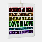 Wetenschap is een echte zwarte levenszaak keramisch ornament (Rechts)