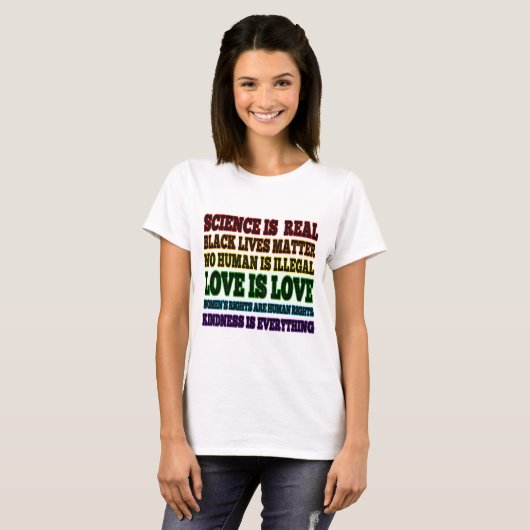 Wetenschap is een echte zwarte levenszaak t-shirt (Voorkant volledig)