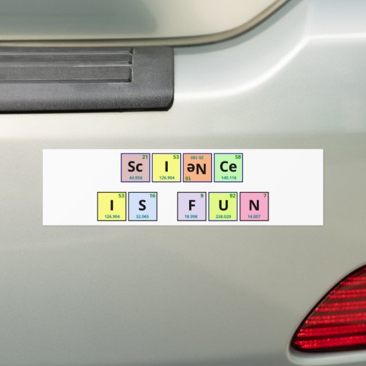 Wetenschap is Fun bumper sticker (Op auto)