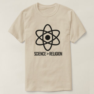 Wetenschap is groter dan religie t-shirt