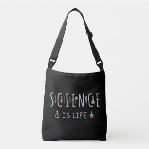 Wetenschap is leven crossbody tas