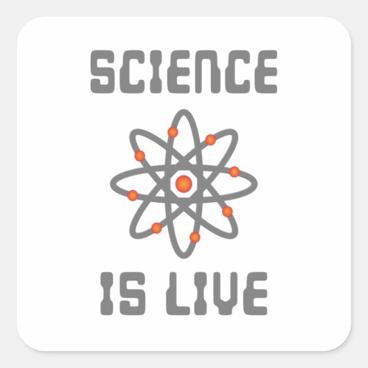 Wetenschap is leven vierkante sticker (Voorkant)