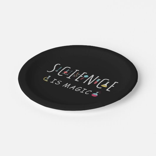 Wetenschap is magie papieren bordje (Gekanteld)