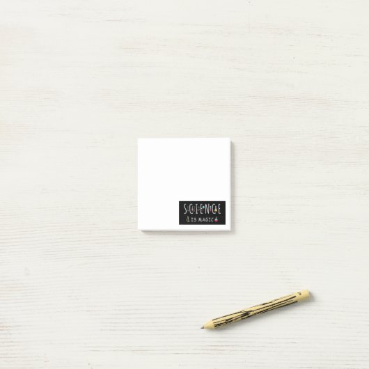 Wetenschap is magie post-it® notes (Op bureau)