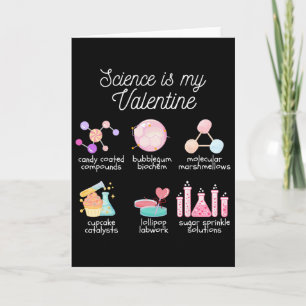 Wetenschap is mijn Valentijn Chemie Biologie Natuu Kaart
