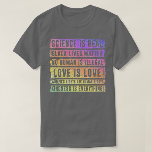 Wetenschap is Real Black Lives Matter Pride Month  T-shirt (Design voorkant)