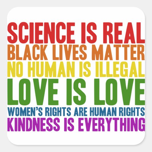 Wetenschap is Real Love Stickers (Voorkant)