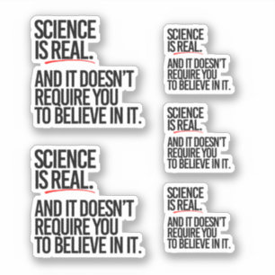 WETENSCHAP IS REAL STICKER